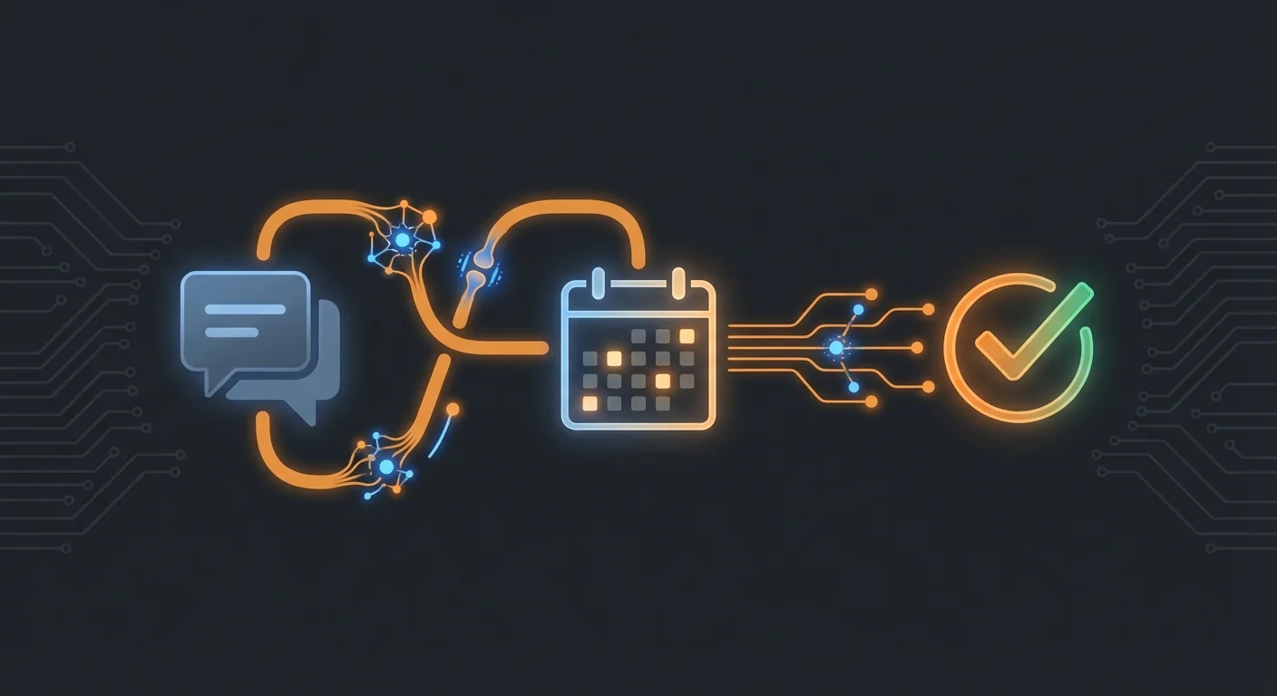 How AI appointment booking workflow works with chat, calendar, and confirmation steps