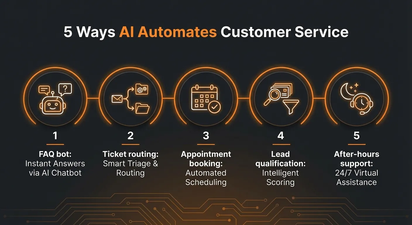 5 façons dont l'IA automatise le service client