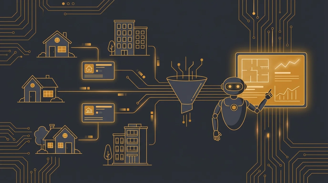 OpenClaw AI assistant for real estate agents with dark dashboard and orange accents