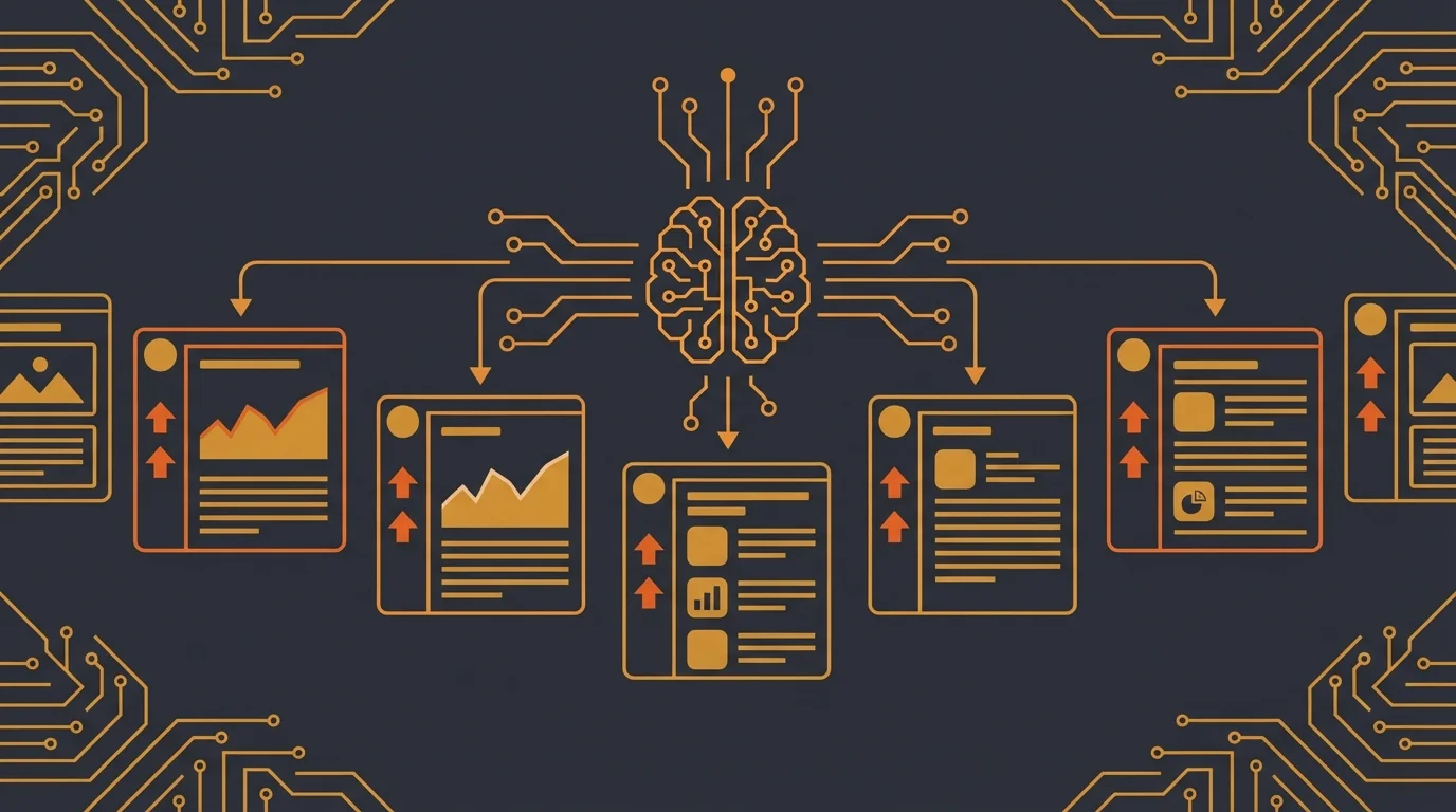 Automatisation digest Reddit avec OpenClaw, icones orange lumineux montrant des flux de subreddits cures par l'IA