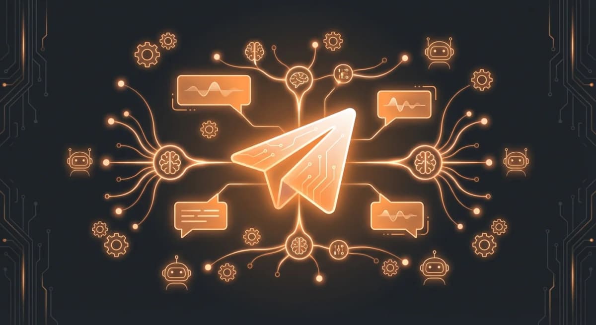 OpenClaw Telegram bot setup guide with AI neural network illustration